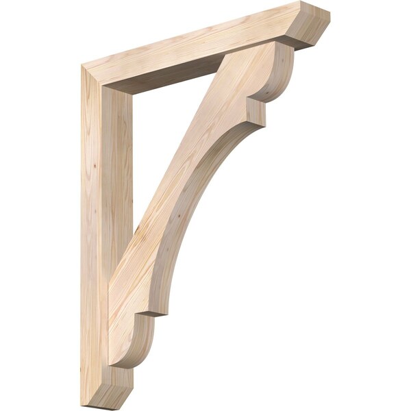 Ekena Millwork Olympic Slat Smooth Bracket w/ Offset Brace, Douglas Fir, 5 1/2"W x 34"D x 42"H BKT0604X34X42OLY06SDF - main